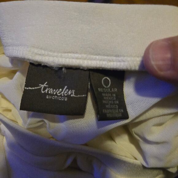 Chico’s Pull-On Slinky Knit Pants Size S Cream - Picture 7 of 9